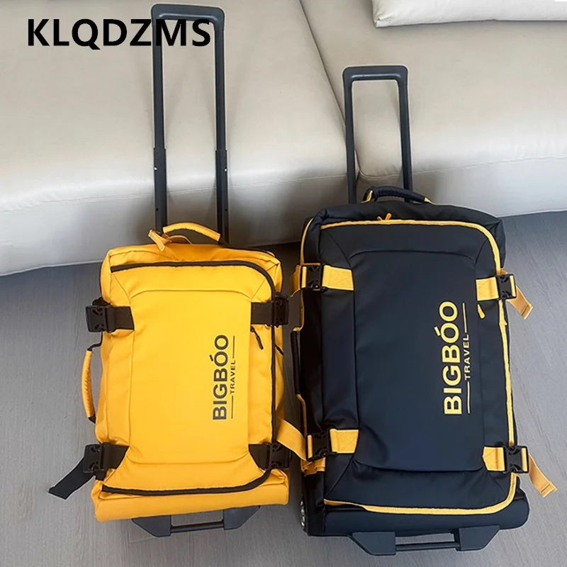 KLQDZMS Koffer auf Rädern, Oxford-Stoff, Boardingbox, großes Fassungsvermögen, Trolley-Koffer, 20 Zoll, 24 Zoll, 28 Zoll, tragbares Reisegepäck für Herren