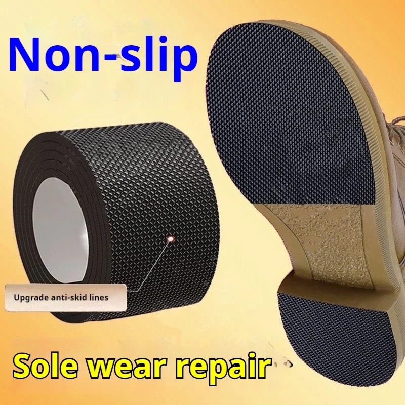 1 Rolle dicke, rutschfeste, stummgeschaltete Schuhsohlenpflaster zur Reparatur von Löchern, schützende Sohlen, geeignet für High Heels und Sportschuhe Image