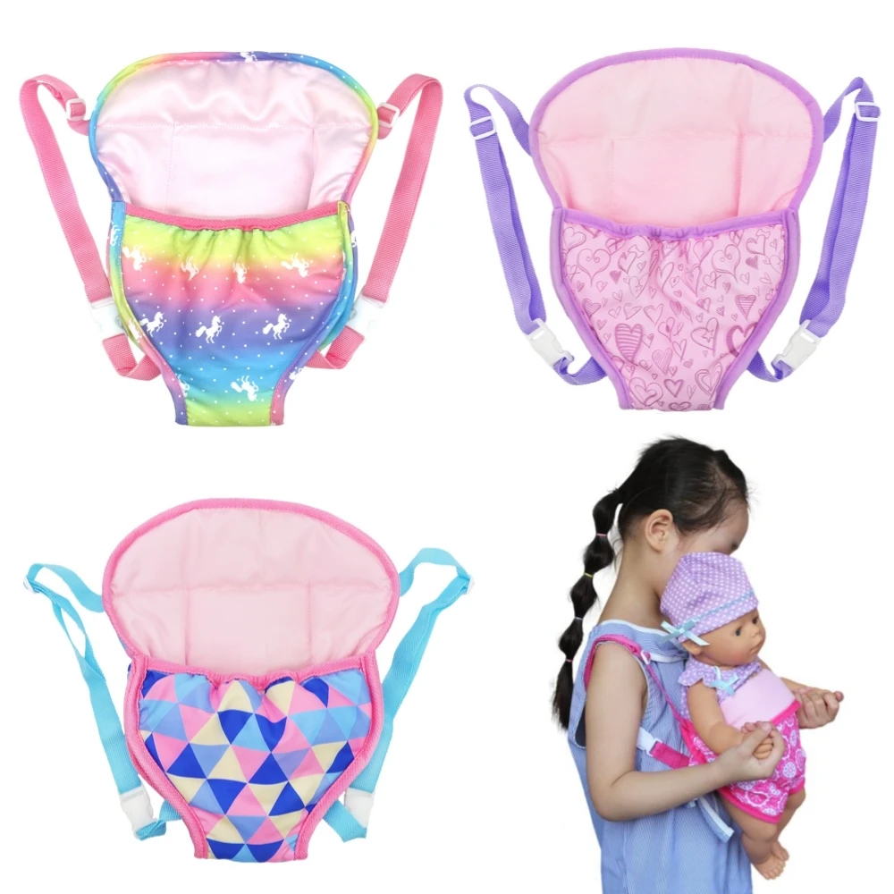 Puppen rausgehen Tragetasche Rucksackgurt 43 cm 45 cm Neugeborene Puppenkleidung Zubehör, Kindertasche, Weihnachtsgeburtstagsgeschenk Image