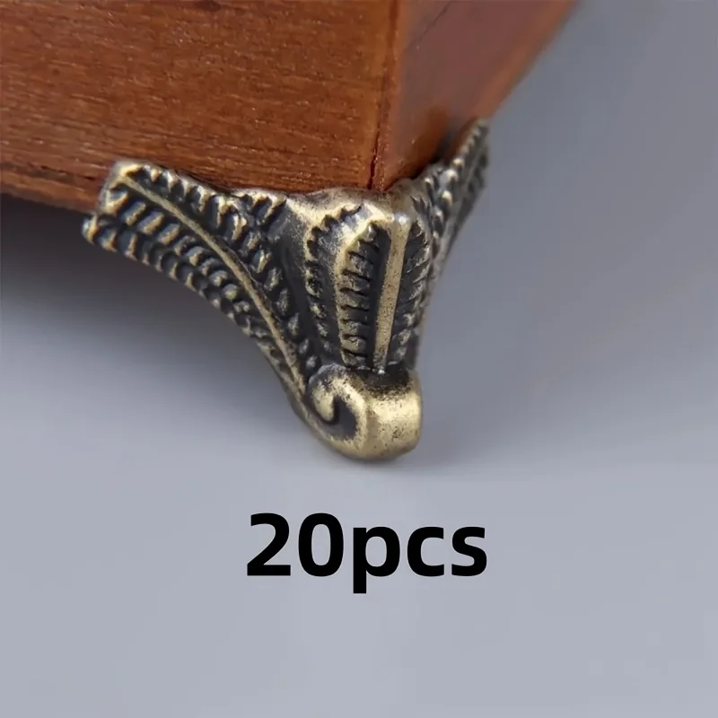 20PCS Antike Box Halterung Antike Eckenschutz Schmuck Box Dekorative Bein Ecke Halterung Holz Fall Füße Bein ﻿