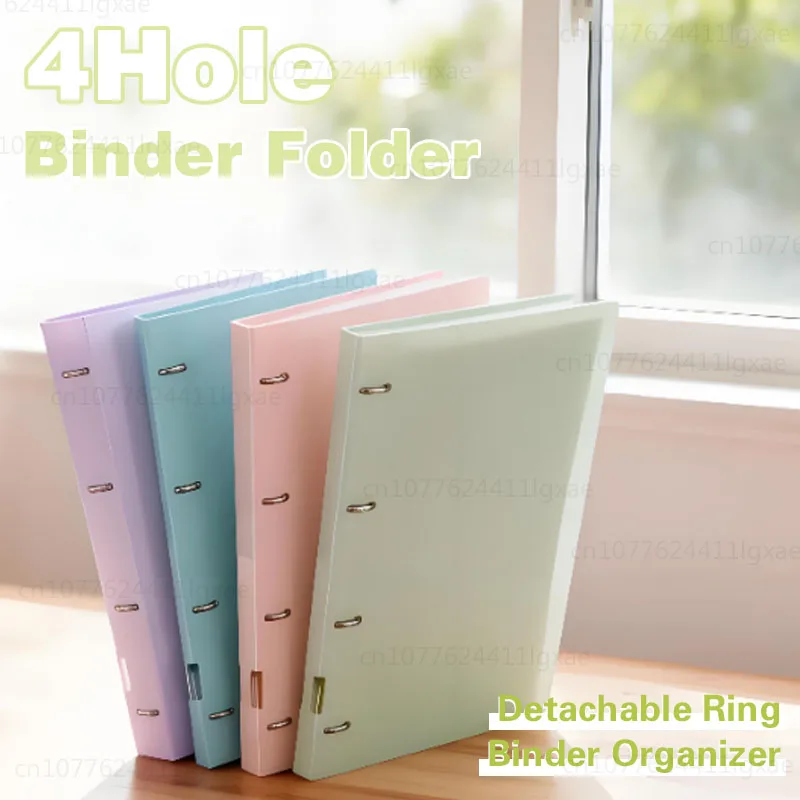 2025 NEU A4 4-Loch D-Typ Clip Clip Blauer PP-Ordner perforierter transparenter Ordner A4-Ordner Image
