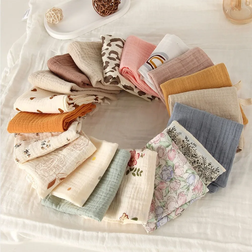 3/5Pcs 2025 6-Schicht Reine Baumwolle Baby Baumwolle Waschlappen Saugfähigen Weichen Neugeborenen Spucktuch Gaze Baumwolle Baby handtücher Quadratische Handtücher