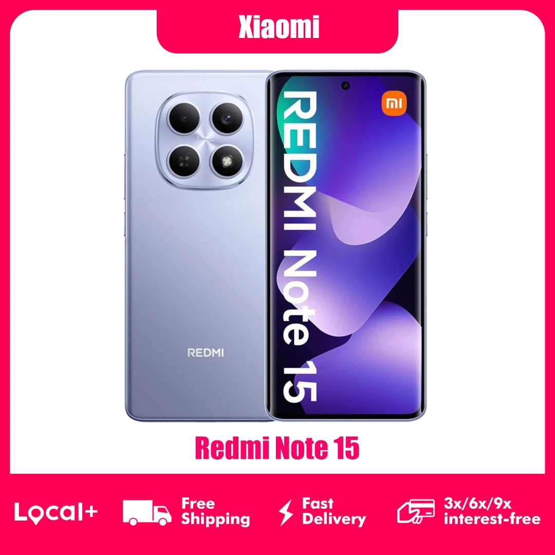 Xiaomi Redmi Note 15 6GB 128GB 8GB 256GB 6,77 Zoll AMOLED-Display 108MP Kamera 6000mAh Akku Image