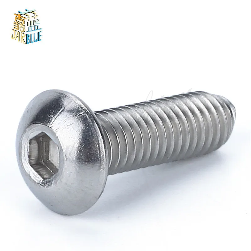 100 stücke oder 50 stücke iso7380 m2 m 2,5 m3 m4 m5 m6 schraube A2-70 knopf kopf buchse schraube schraube sus304 edelstahl pilz kopfs ch rauben Image