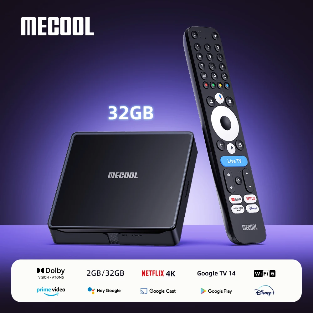MECOOL Neue Android TV Box MEon1 4K 32GB Netflix Dolby Vision Amlogic Für Heim-Gaming Video Globale Version Image