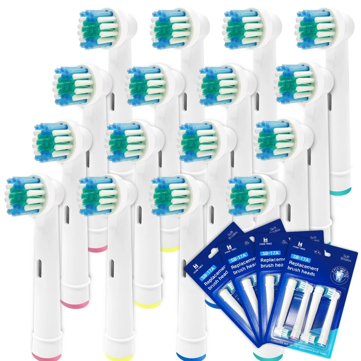Zahnbürstenkopf kompatibel mit Oral b Braun elektrische Zahnbürste, präzise Ersatzbürstenköpfe für Pro Smart Genius, Effici Image