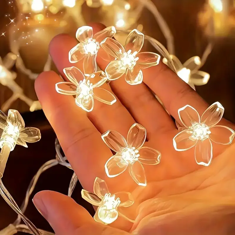 Kirschblüte LED Lichterketten Rom Dekoration Blume LED Lichterketten Indoor Party Atmosphäre Hause Blume Lichterkette