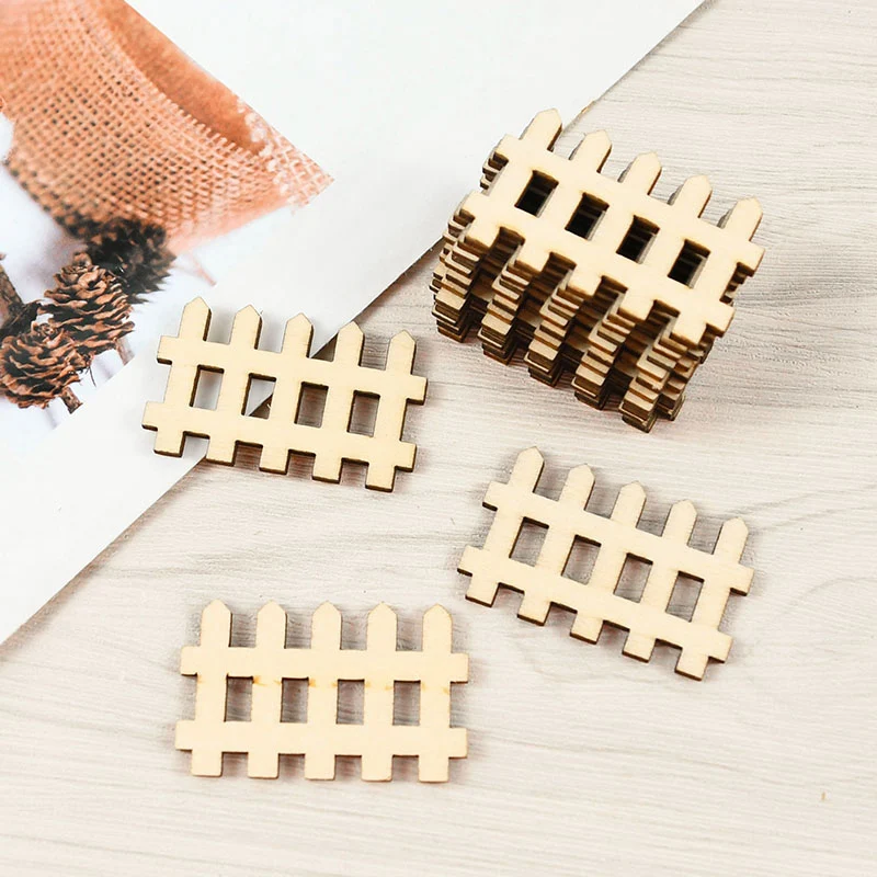 20/40 Stück Mini-Holzzaun, Fee, Miniatur-Garten-Holzbarriere, Zubehör für Zuhause, DIY, Garten, Puppenhaus, Handwerk, Dekoration, Geschenk