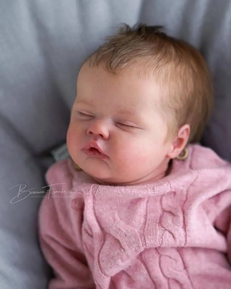NPK 19 Zoll Reborn Baby Doll Kit Quinbee Unbemaltes Kit mit Stoffkörper DIY Teile Image