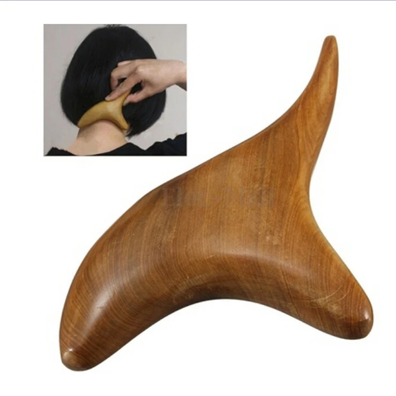 Dreieck Holz massage gerät Körper Hals entspannen Durchblutung Trigeminus duftende Holz Reflex zonen massage Tool Spa-Therapie