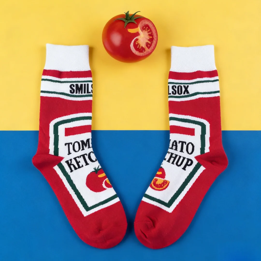 1 Paar kreative und stilvolle Tomatensocken, bequem und einzigartig, Design für das ganze Jahr über Unisex-Tragen Image