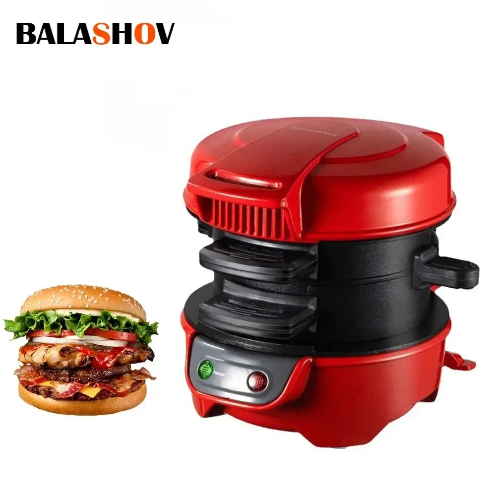 220V Haushalt Frühstück Burger Maschine Hamburg Sandwich Maker Brot Muffin Maker Nicht Maker Stick Platten Elektrische Burger Maker Image