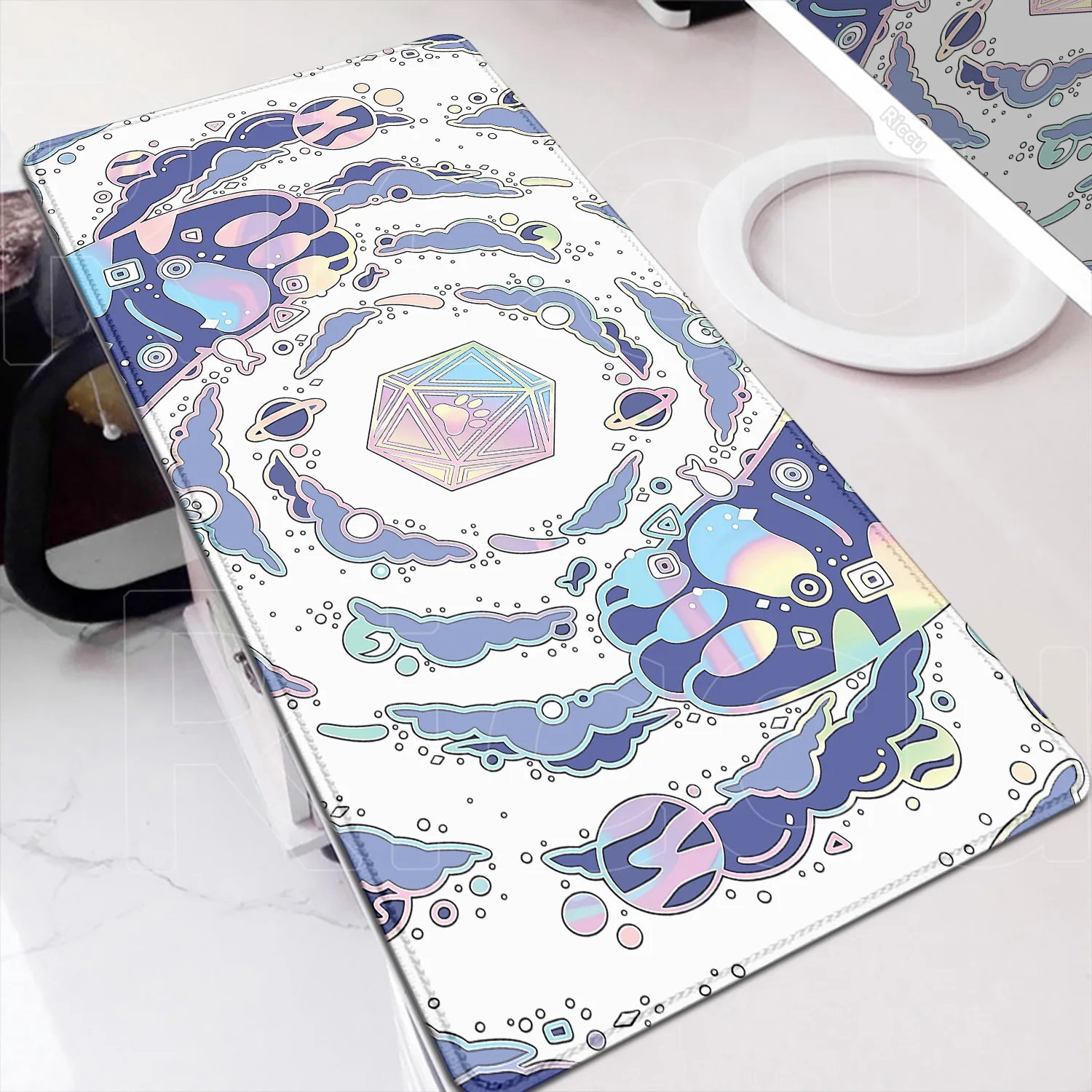 Anime Katzenpfoten-Mauspad XXL Großformatige Büro-Computer-Schreibtischunterlage 300x800mm Rutschfeste Tastatur-Mausmatte Laptop-Tischunterlage Wohndekoration Image
