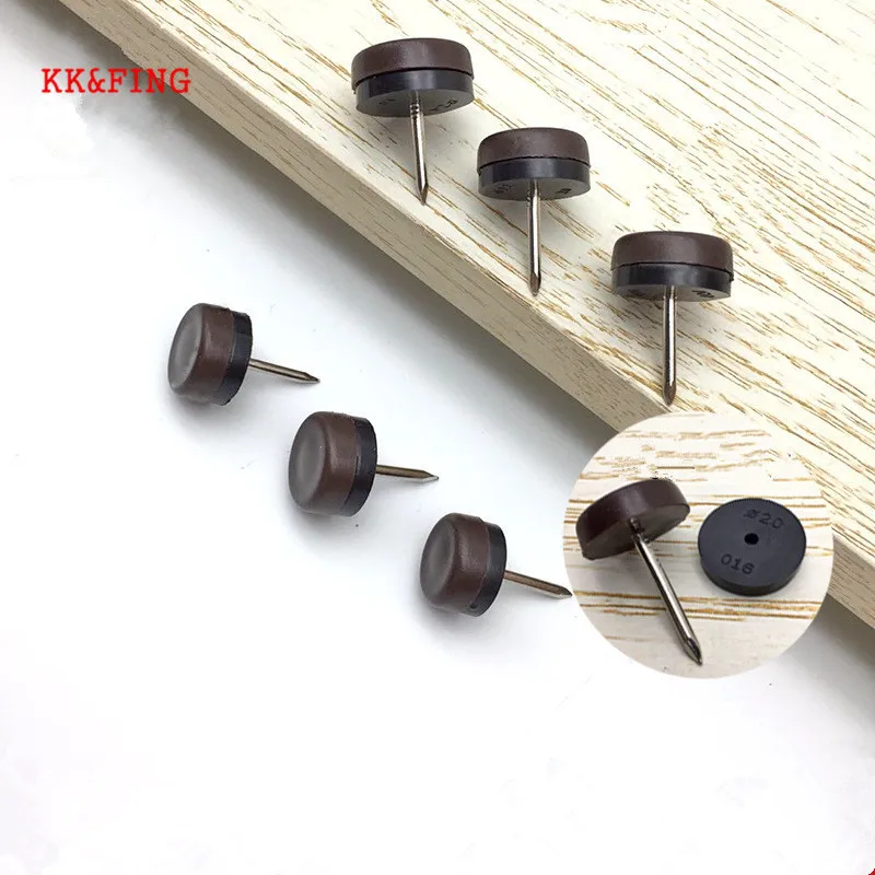 KK & FING 20 PCS Stuhl Tisch Möbel Bein Unterseite Füße Kunststoff Pads Gleitet Skid Nagel Holz Boden Möbel Protector noise Killer
