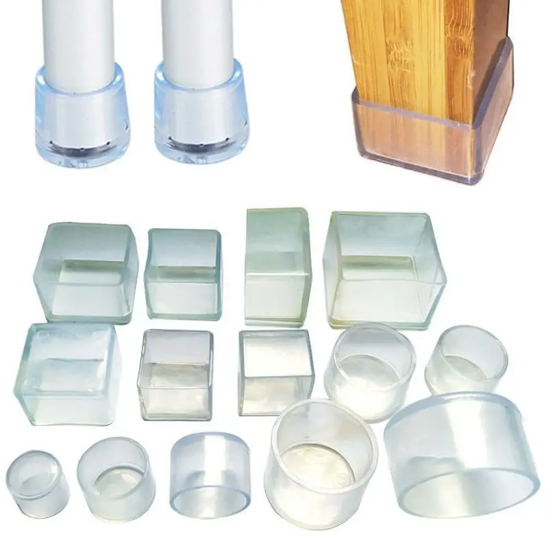 4 stücke Stuhl Bein Caps Gummi Füße Protector Pads Möbel Tisch Abdeckungen Socken Loch Stecker Staub Abdeckung Möbel Nivellierung Füße system