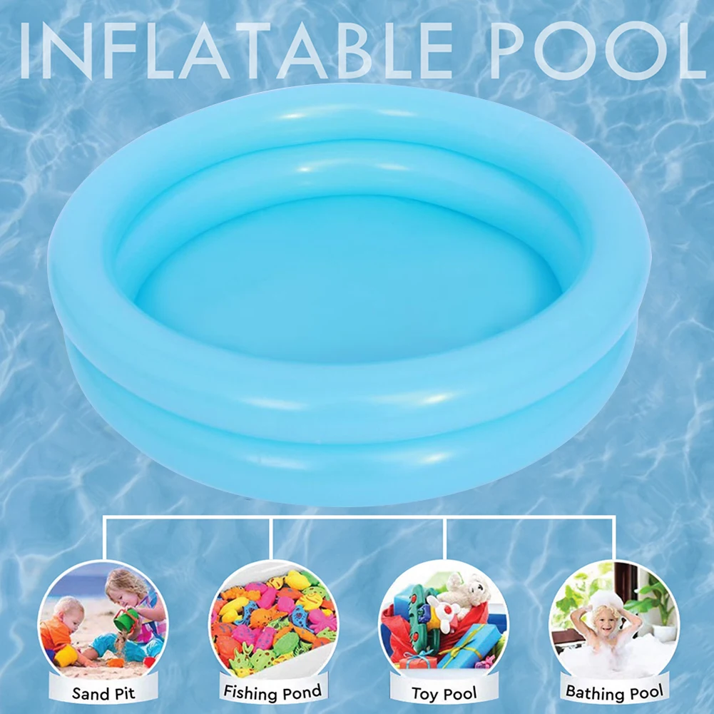 Sommer Baby aufblasbarer Pool tragbare Kinder im Freien Plans ch becken Kinder 60cm rund Kinder Bad Schwimm ring Spielzeug