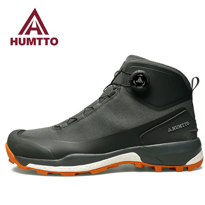 HUMTTO Wanderschuhe Herren Winter High-Top warme rutschfeste Jagdschuhe Damen Outdoor-Sport Dämpfung Schneestiefel Taktische Stiefel Image