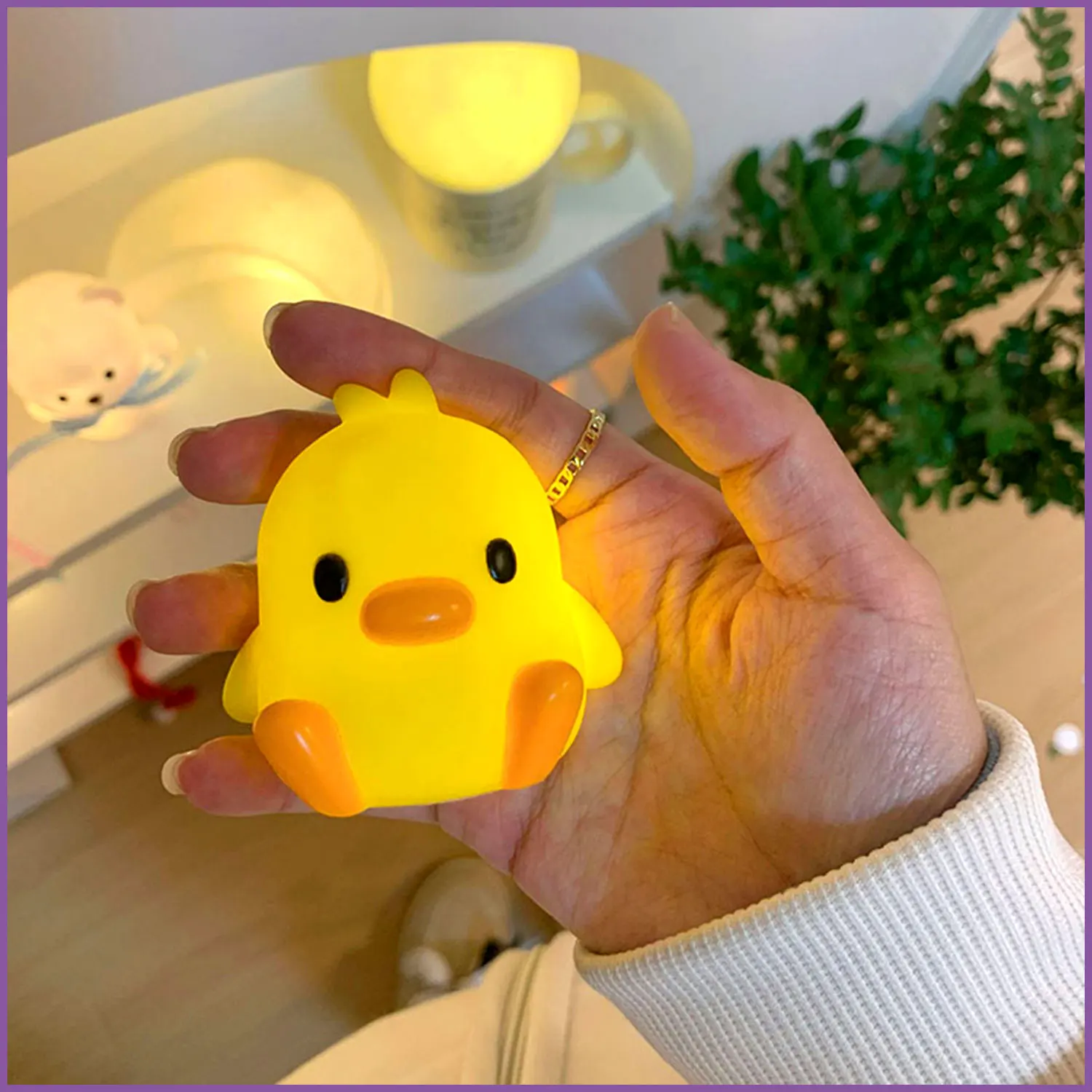 Enten-Nachtlicht, Schlafzimmerdekoration, niedliches Cartoon-Tier-Nachtlicht, Weihnachtsgeschenke für Kinderzimmer, Nachttischlampe