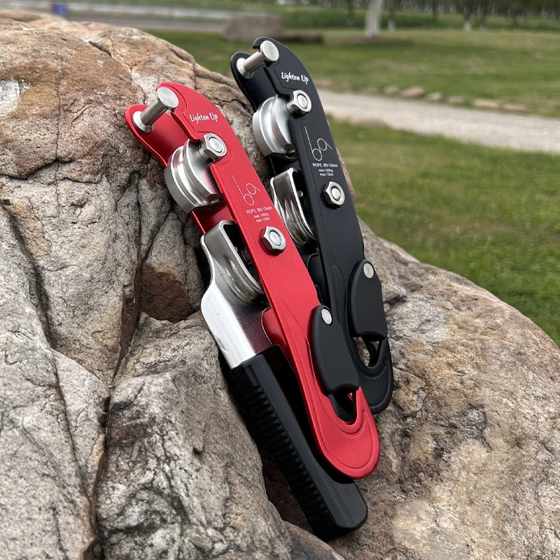 150 kg Lager selbstbacken Karabiner Klettern Abseilgerät Seil Klemme Greifen Kletterausrüstung für Outdoor-Sport und Fitness Image