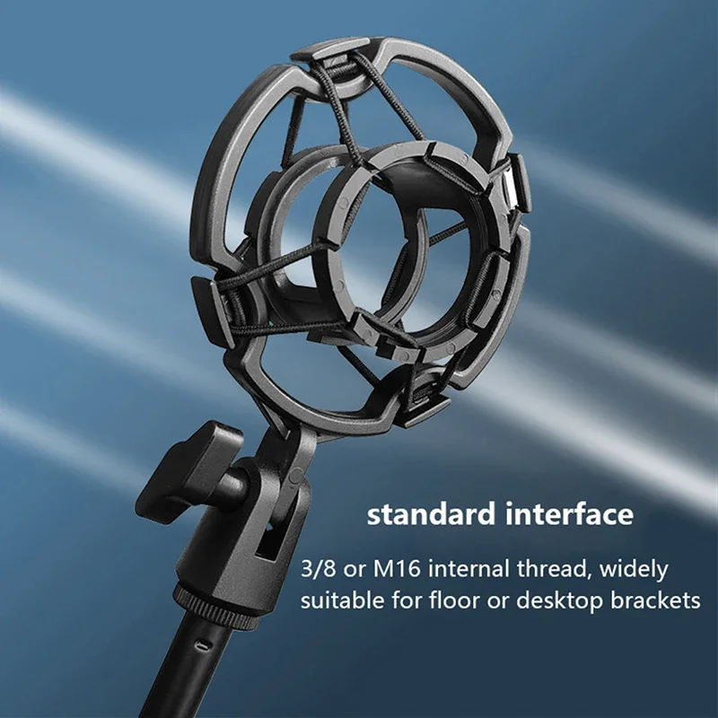 Universal Professionelle Kondensator Mikrofon Shock Mount Halter Studio Aufnahme Halterung Für Schwarz Große Mic Clip