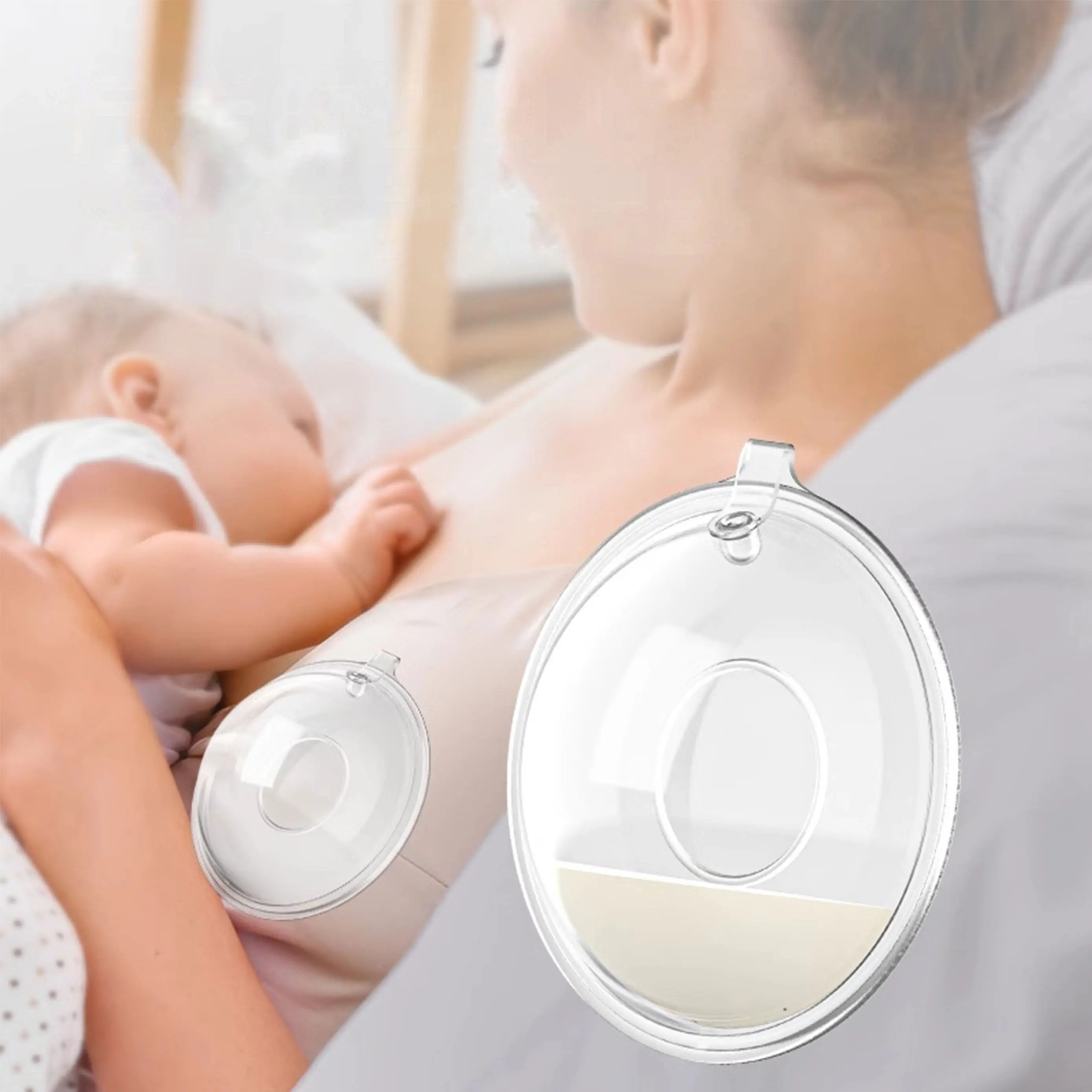 2 Stücke Muttermilchsammler Silikon Baby Milchpumpe Saver Collector Anti-leckage Milch Wiederverwendbare Schützen Wunde Brustwarzen BPA FREI Image
