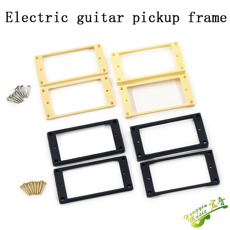 1 Set E-Gitarre Dual Pickup gebogen/flache Humbucker Pickup Montagerahmen/Ringe LP Gitarrenzubehör Image
