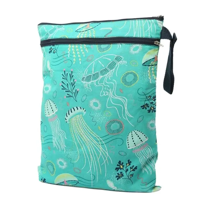 30 x 40 cm, multifunktional, mittelgroß, Oxford-Stoff, 2 Taschen, Wickeltaschen, wasserdicht, Baby-Nassbeutel, tragbare Kinderwagen-Organizer im Freien