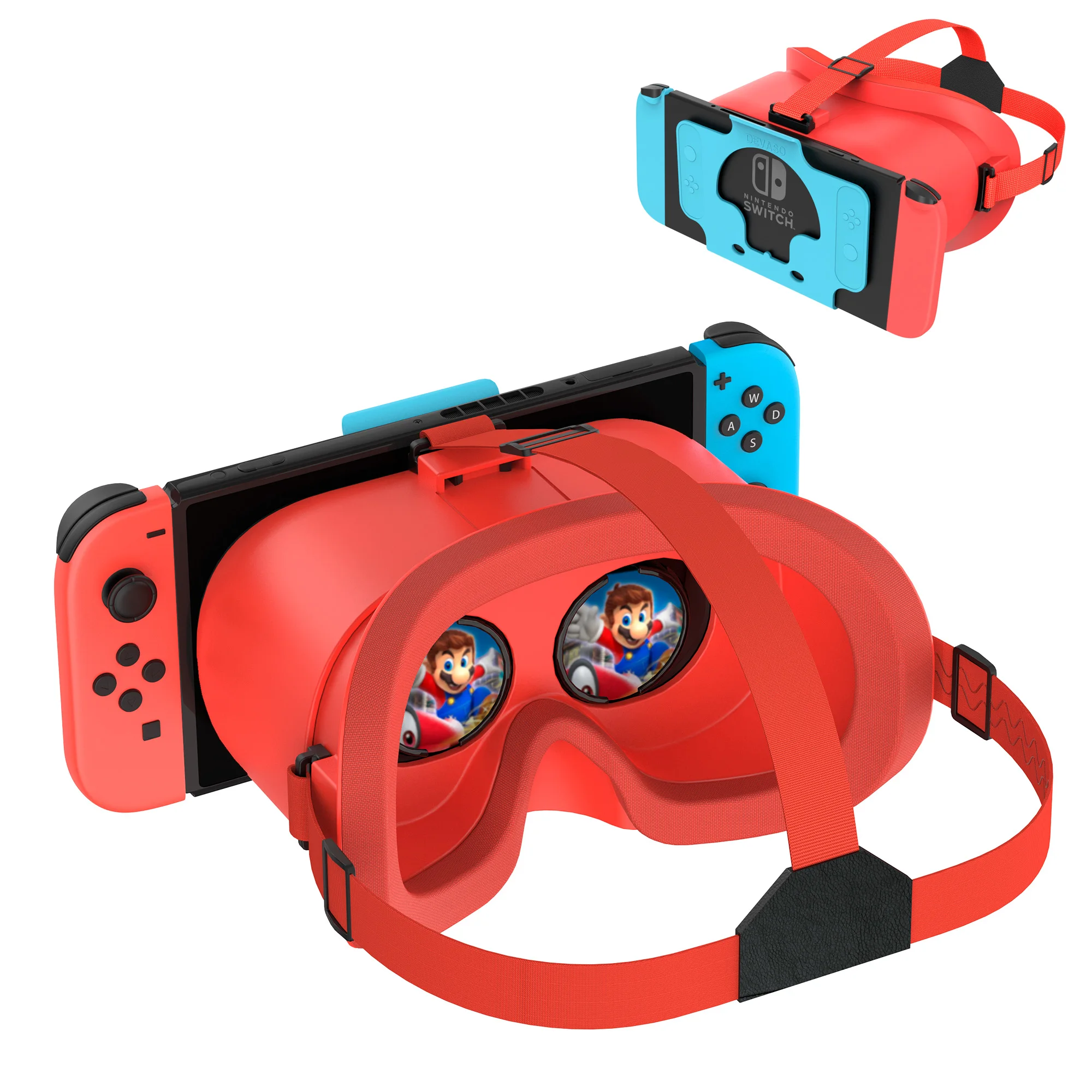 Verbessertes VR-Headset für Nintendo Switch & Switch OLED, Switch Virtual Reality-Brille mit einstellbaren HD-Objektiven und komfortabel Image