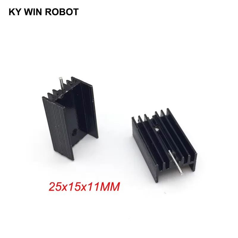 10 stücke Aluminium TO-220 Kühlkörper ZU 220 Kühlkörper Transistor Kühler TO220 Kühler Kühlung 25*15*11 MM Mit 1 Pin Image