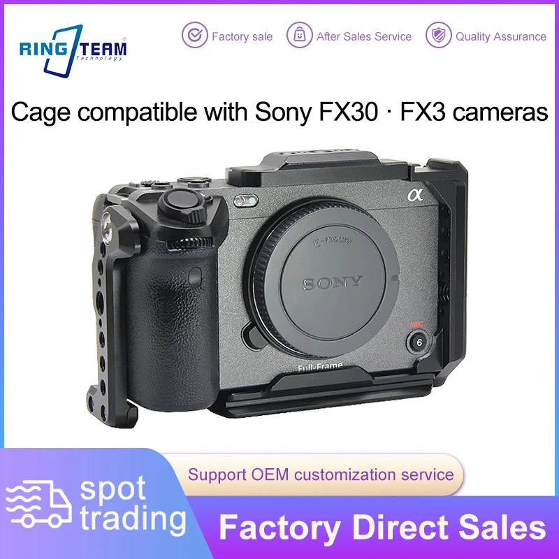 Für Sony FX30 · FX3 Kameras Kamerakäfig aus massivem Metall mit Kaltschuhhalterungen, kratzfestes Kameraschutzzubehör Image