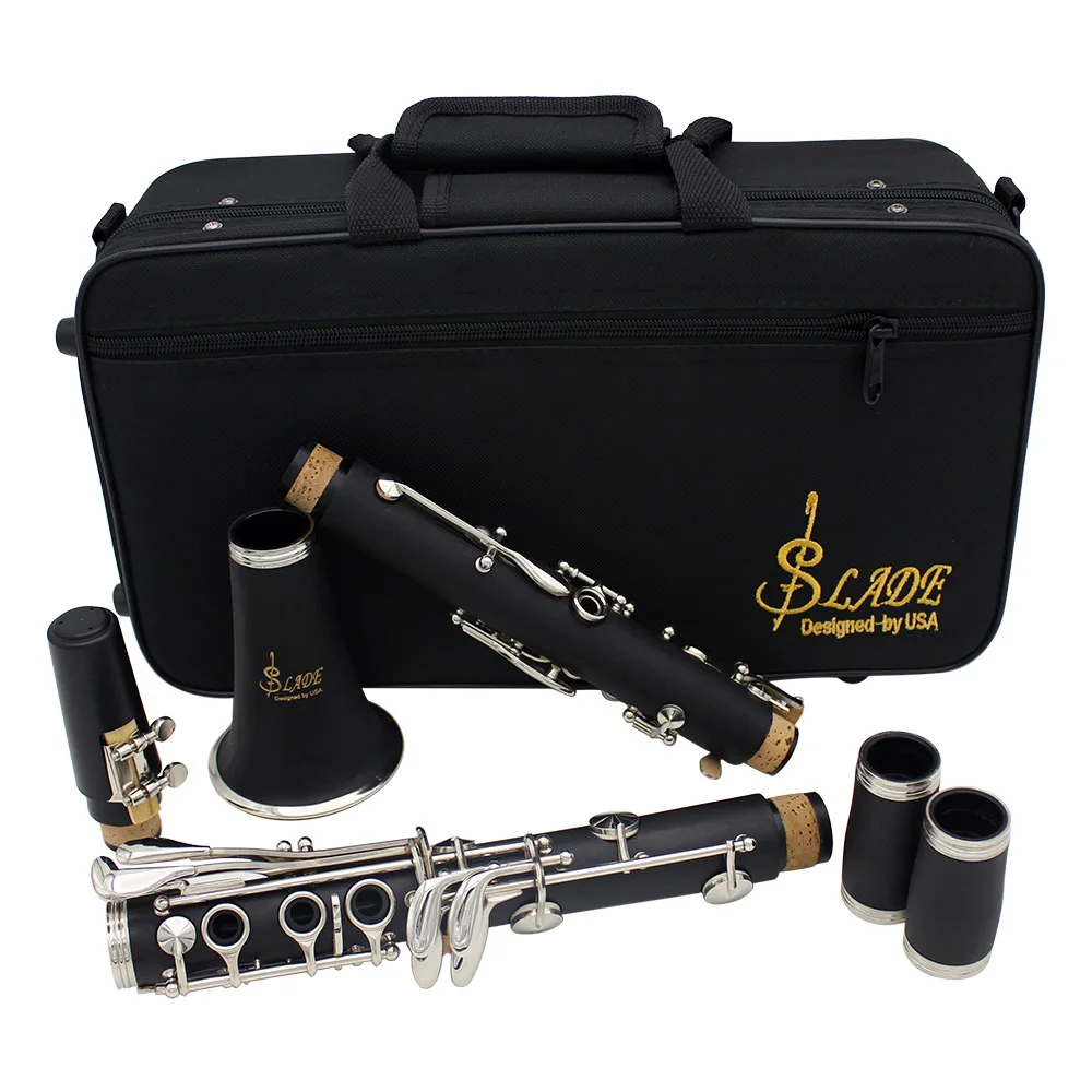 SLADE Bb Klarinette 17 Schlüssel Bakelit Holz Professionelle Bläser Instrument Tenor Klarinette Mit Box Reed Musical Instrument Teile Image