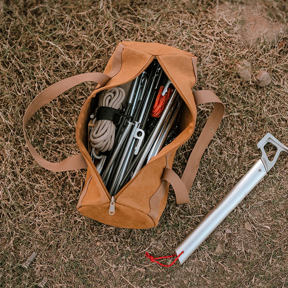 Camping Werkzeuge Aufbewahrung tasche große Kapazität Zylinder Zelt Pfahl Tasche leichte Zelts tift Boden Nagel halter Tasche für Camping im Freien Image