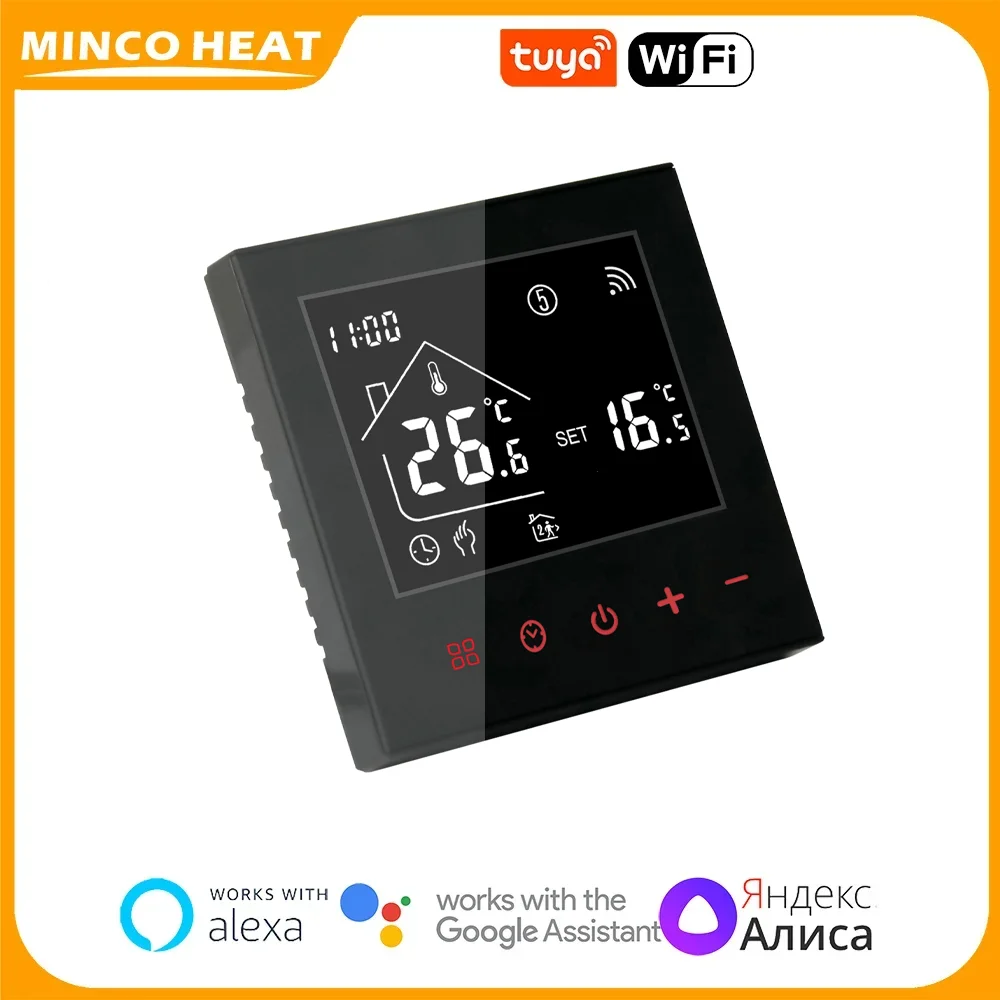 Minco Heat Smart Tuya Wifi Thermostat Programmierbarer Thermostat für elektrische Heizung/Wasserheizung/Gaskessel Image