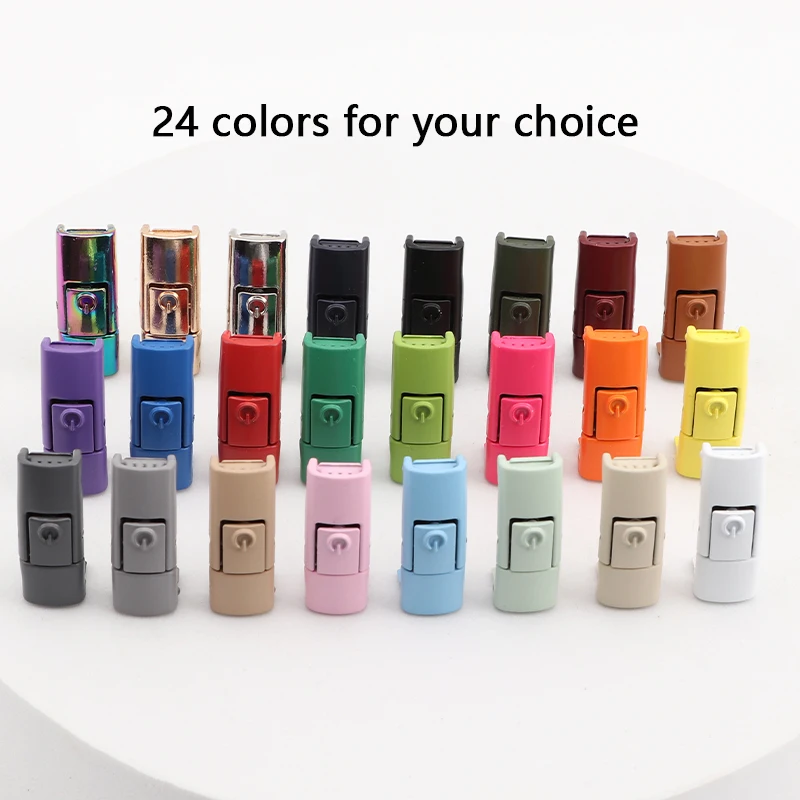 Neue Bunte Schnürsenkel Drücken schnalle Metall Schnürsenkel Clip Drücken Schloss Kinder Erwachsene Schuhe Zubehör AF1 Sneaker Kits Metall Schnürsenkel Spitze Image