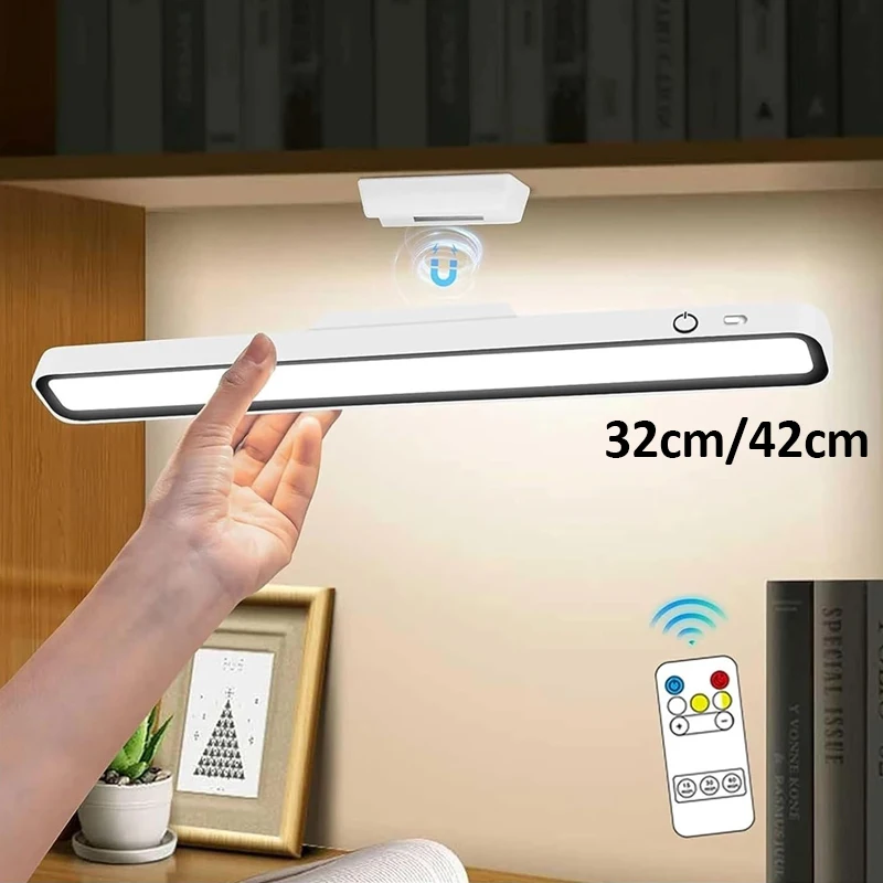 Schreibtischlampe, LED, wiederaufladbar, USB-Licht, stufenloses Dimmen, hängend, magnetisch, Schlafzimmer, Nachtlichter, Lesetischlampen, Schrank, Kleiderschrank