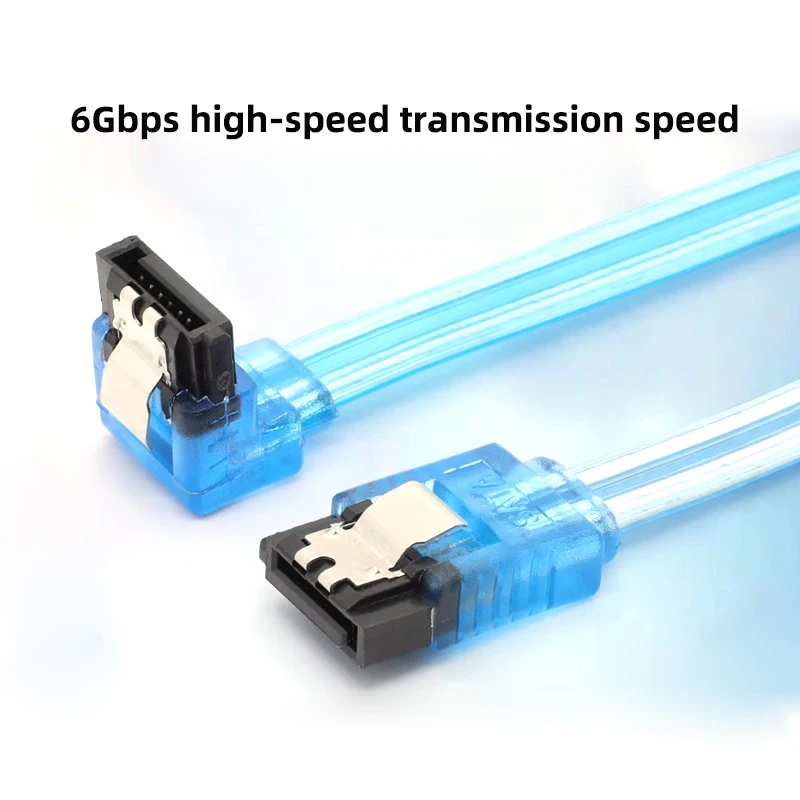 SATA3 Hochgeschwindigkeits-Festplatten-Datenkabel SATA 8P 3.0 III 6 GB/S 15/20 cm gerader und gebogener Kopf Doppelseitiges Eisenschrapnell Image