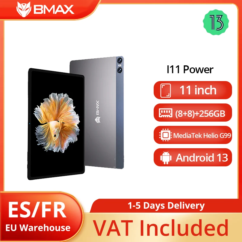 BMAX MaxPad i11 Power 4G Tablet 11 Zoll 2K HD IPS MTK G99 16GB (8GB+8GB Erweiterung) RAM 256GB ROM Dual-Kameras Nano-SIM TF-Karte Tablet Image