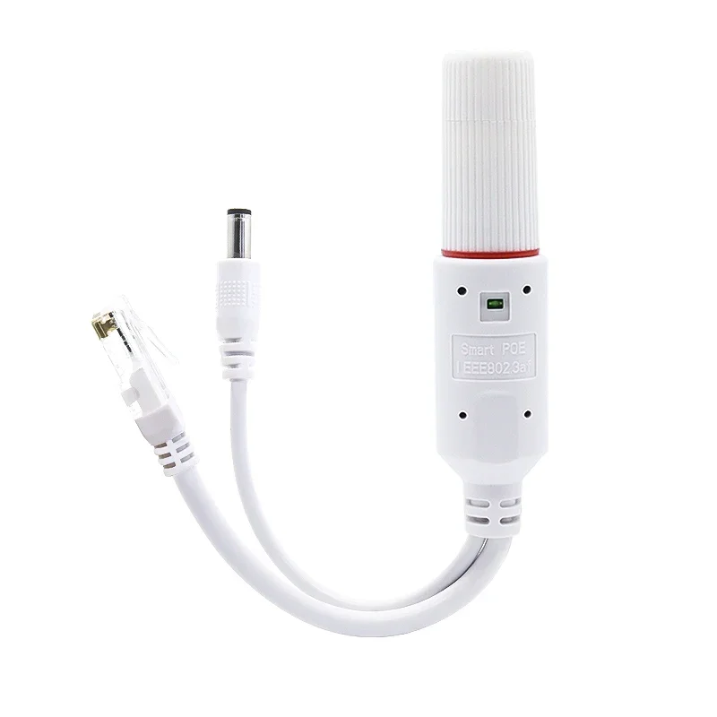 2 Stück wasserdichter POE-Splitter IP67 48 V auf 12 V IEEE 802.3af/at-Adapter für IP-Kamera-CCTV-Sicherheitssysteme im Außenbereich Image