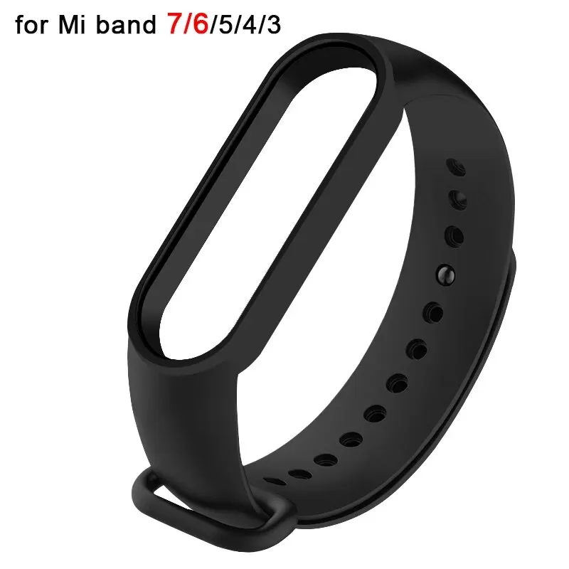 Uhrenarmbänder für Xiaomi Mi Band 7 6 5 4 3 Armband Silikon Handgelenk für Miband 5 6 NFC Ersatz Sportarmband für Mi Band 7 6 3 4 5 Image