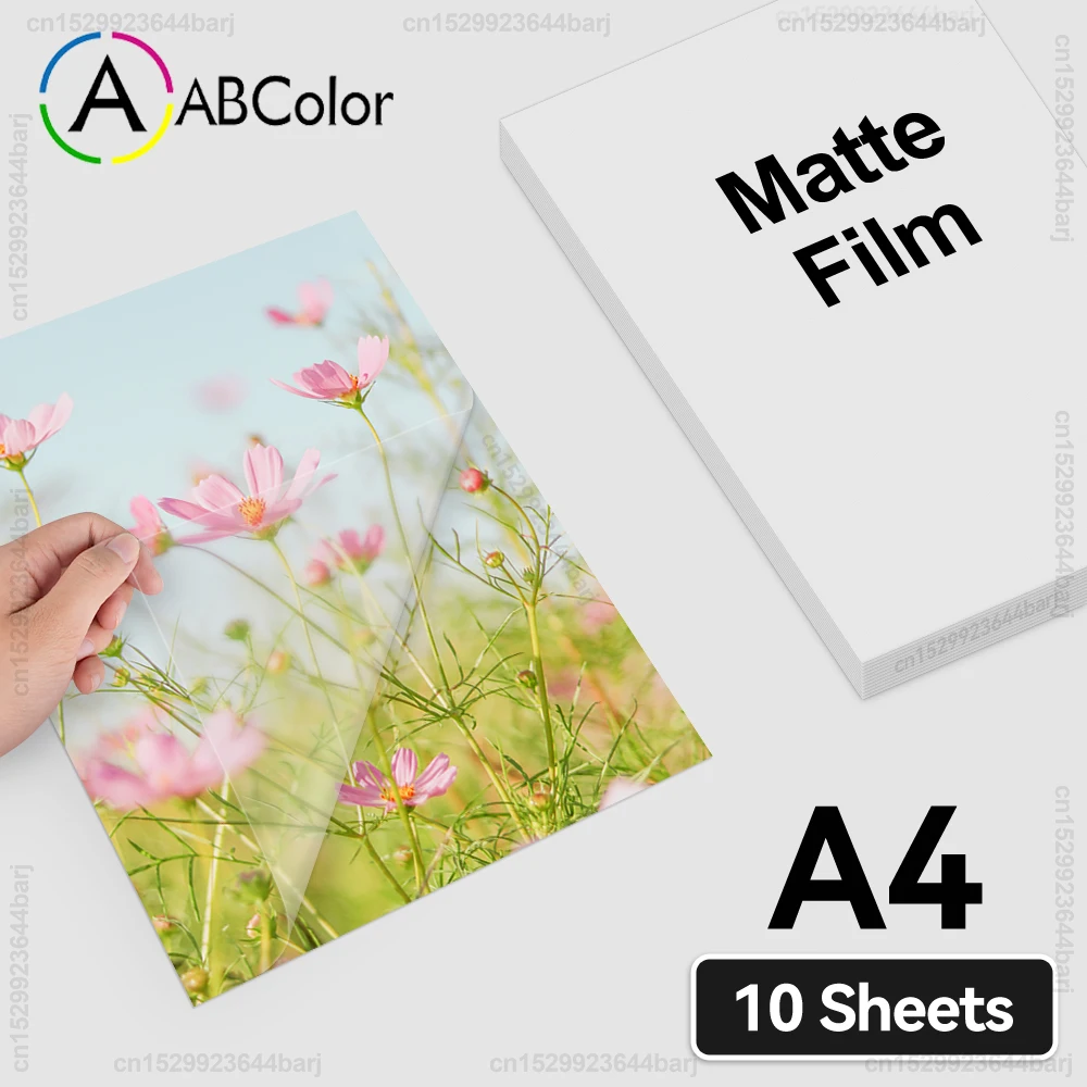 10 Blatt Kaltlaminierfolie A4 Matte Hologramm Papierfolie DIY Selbstklebende zerbrochene Glasverpackung Karte Foto Laminierfolie Image
