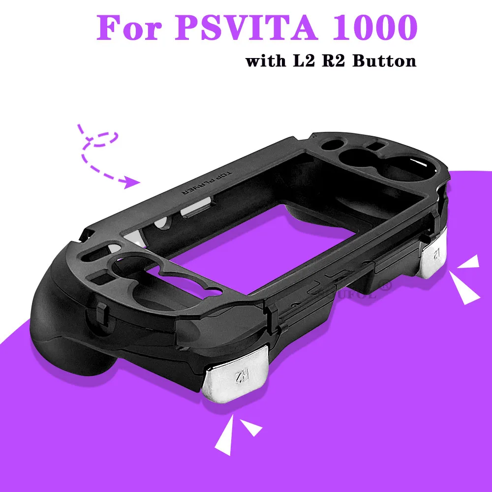 Schwarz Weiß Für PSV 1000 PS VITA 1000 Spiel Hand Grip Griff Halter Joypad Stand Fall Shell Schützen mit L2 R2 Trigger taste Image