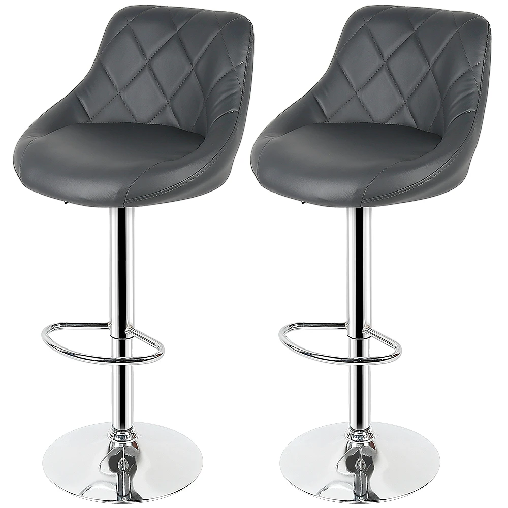 2er-Set Barhocker, gepolsterter Sitz, höhenverstellbar um 360° ° Schwenkbar – sieben Farben erhältlich