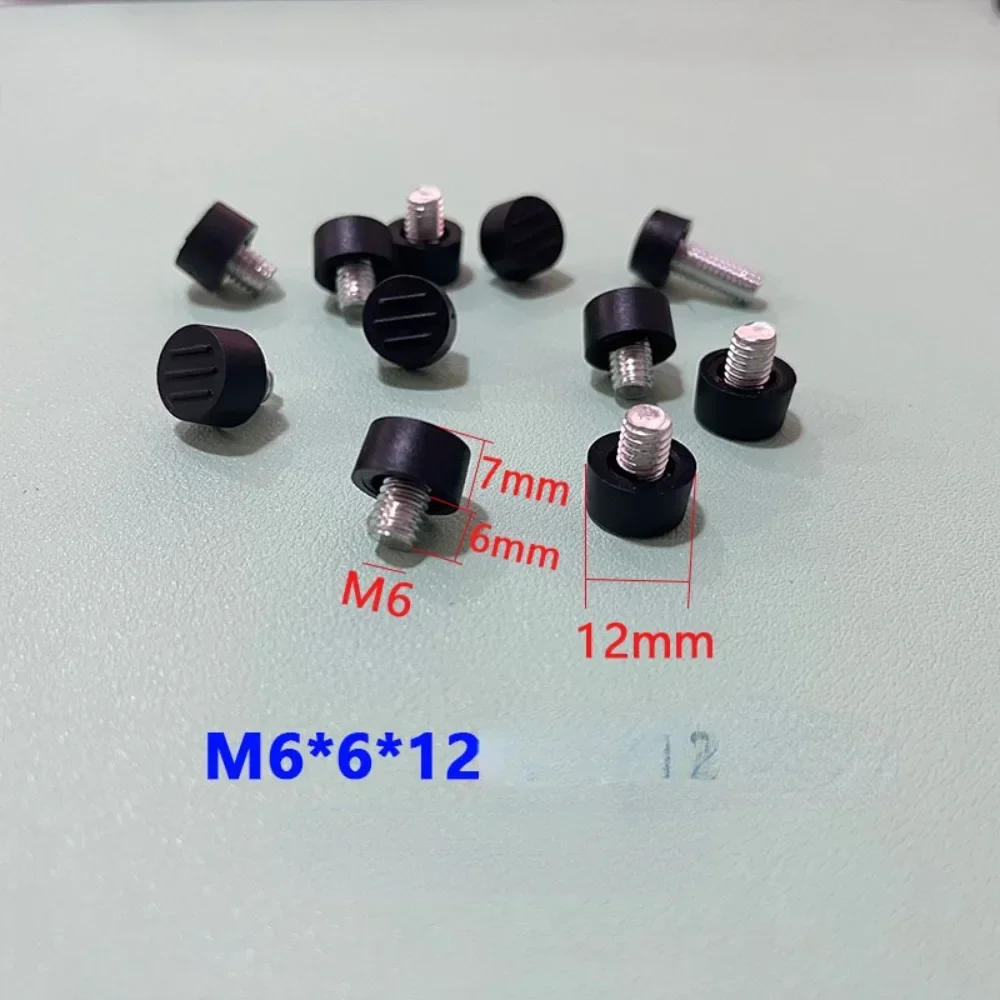 10 Stück m6 * 6*12 Gummi füße Pad Bolzen gewinde Anti-Rutsch-Gummi Fuß polster Stuhl möbel Antik ollisions partikel Gummi füße
