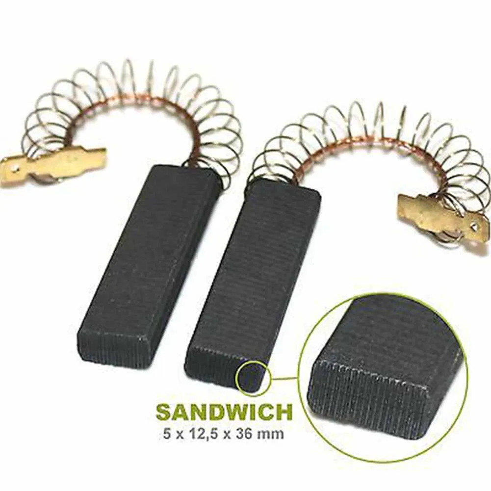 2 Stück Kohlebürsten 5 x 12,5 x 36 mm für Siemens für Bosch 00154740 Kohlebürste für Waschmaschine WH 5029101 Zubehör für Elektrowerkzeuge