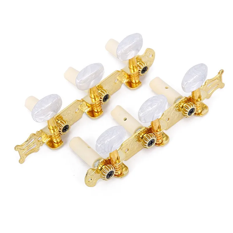2 Teile/satz Klassische Gitarre Tuning Pegs Mechanik Mechaniken Tasten 3L 3R Professionelle Metall Gitarre Knopf Teile Image