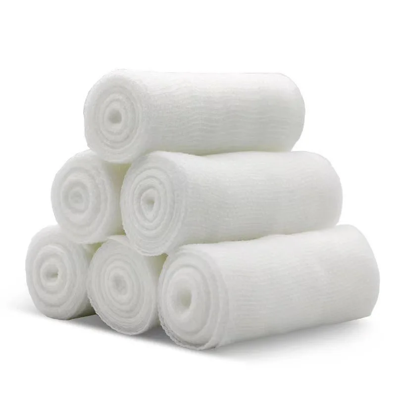 3 Rollen/Set elastische Gaze für Wundauflage Outdoor-Reise Erste-Hilfe-Band pbt Gips Krawatte Wund plast 5cm/7,5 cm/10cm/15cm * 4,5 m Image