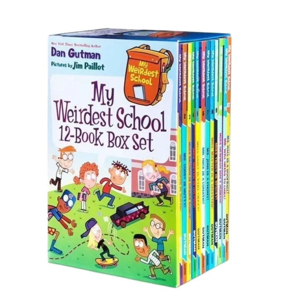 12 Bücher „My Weird School Seas Daze“-Box-Set (Saison 2) Englische Bücher für Kinder, Story-Comic-Buch