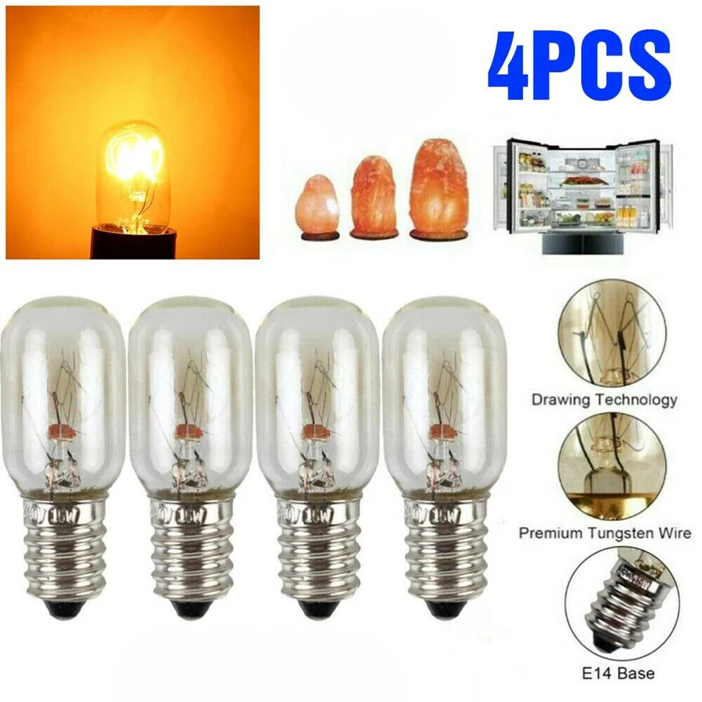 1/4/8PCS E14 Salz Lampen Globe Lampen 15W AC220V-240V Vintage Glühlampen Kühlschrank Ofen Glühbirnen ersatz Teil