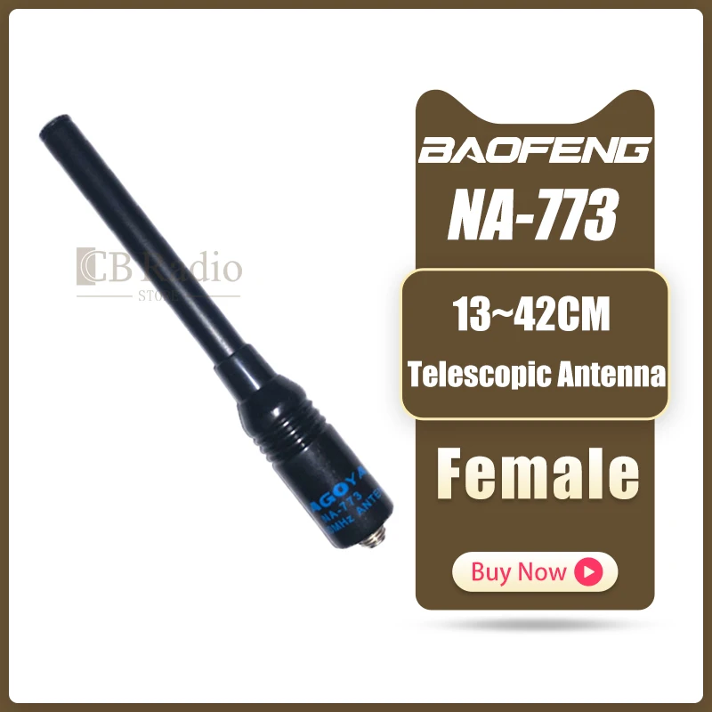 13 ~ 42CM Länge Teleskop Antenne Nagoya NA-773 SMA-Buchse Antenne Radio Teile Ersatz Für Baofeng UV-5R UV-B5 82 BF-888s Image
