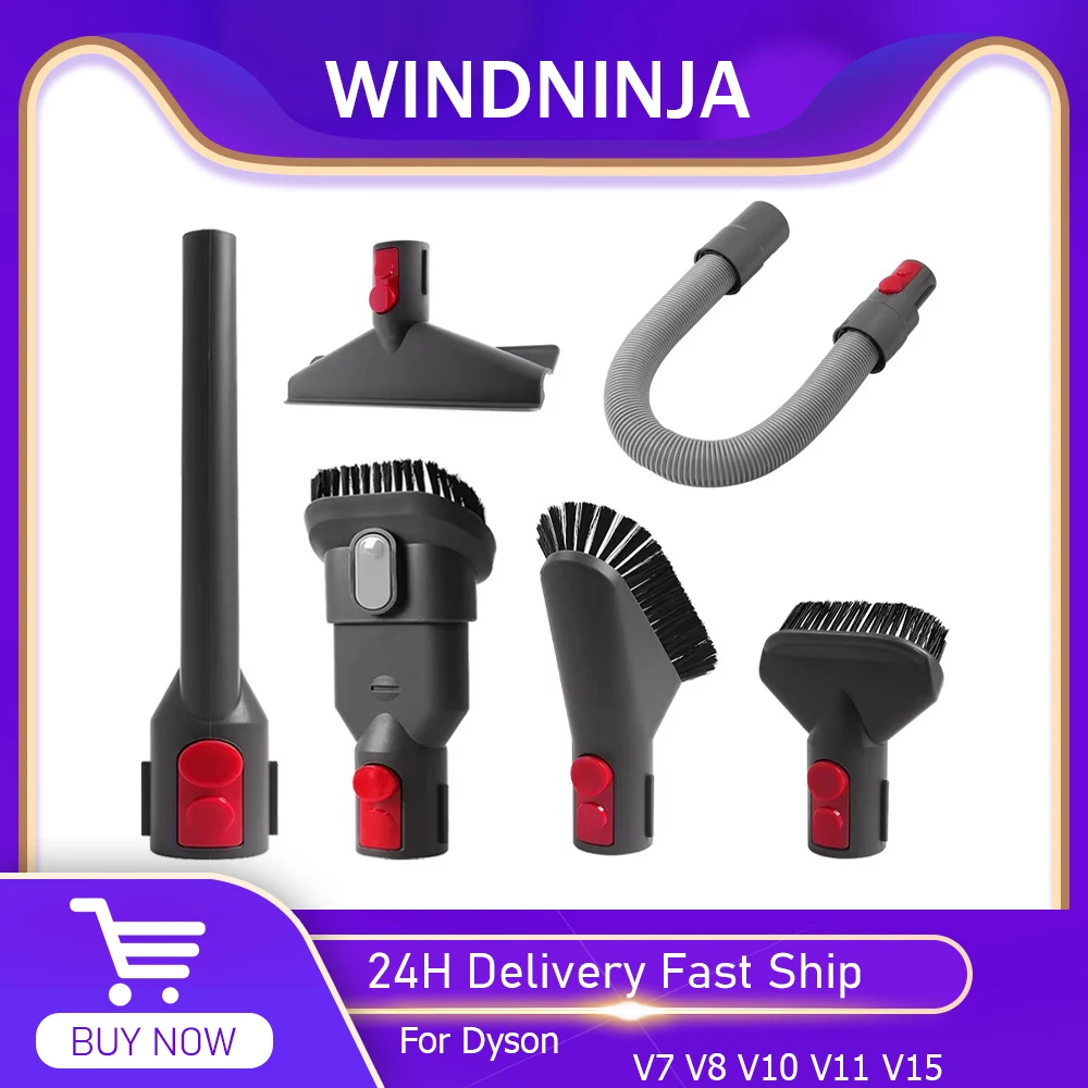 Langlebiges Bürsten-/Schlauch-Set für Dyson V7 V8 V10 V11 V15 Staubsaugeraufsatz, Ersatzset, Zubehör Image